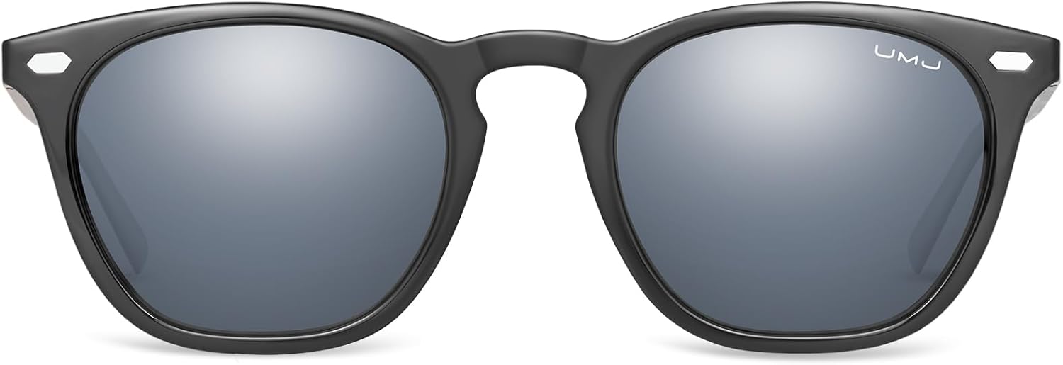 Поляризованные солнцезащитные очки для женщин - квадратные очки в стиле "вайфарер" с черепаховой оправой и защитой от УФ-излучения UMJ, Gloss Black Frame/Grey Lenses/Black Temples
Поляризованные солнцезащитные очки для женщин - квадратные очки в стиле "вайфарер" с черепаховой оправой и защитой от УФ-излучения UMJ, Gloss Black Frame/Grey Lenses/Black Temples