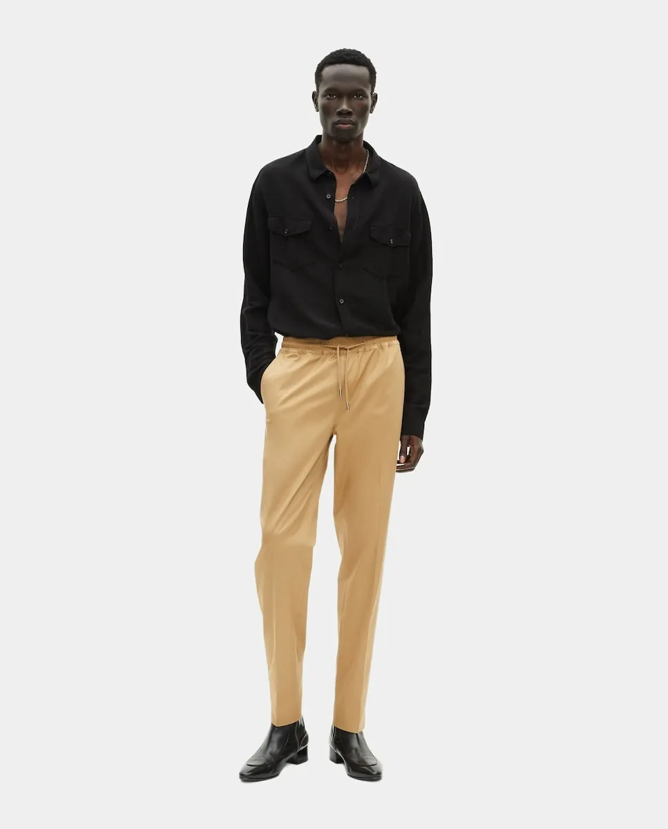 Брюки с эластичной талией The Kooples, бежевый 
Брюки с эластичной талией The Kooples, бежевый