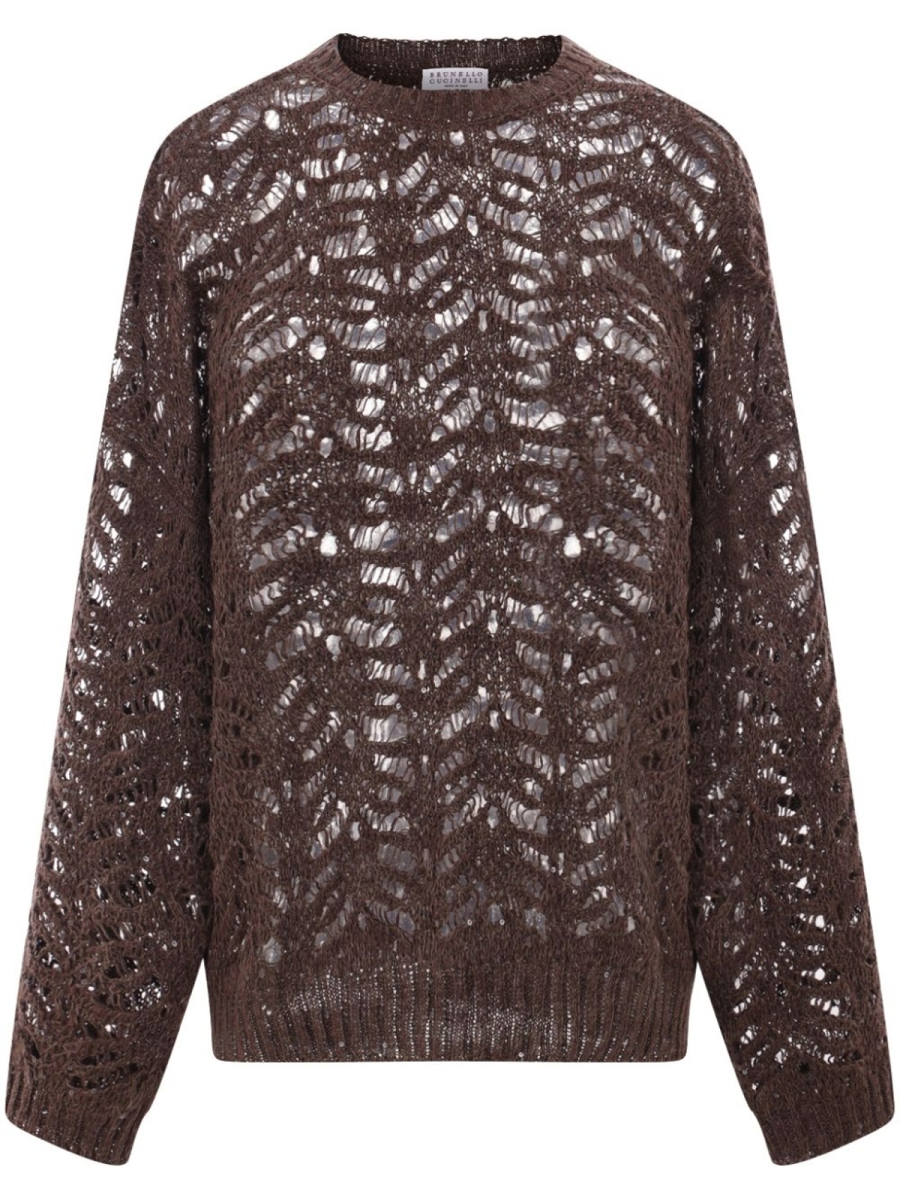 Brunello Cucinelli свитер с пайетками, коричневый
Brunello Cucinelli свитер с пайетками, коричневый