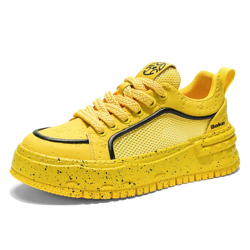 Нескользящие, легкие и дышащие низкие мужские кроссовки для скейтбординга BAKE, Yellow
Нескользящие, легкие и дышащие низкие мужские кроссовки для скейтбординга BAKE, Yellow