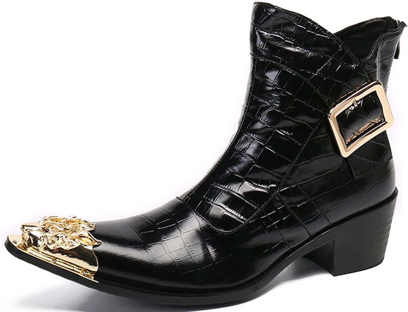 Мужские ботинки Santimon из натуральной кожи в стиле вестерн Chelsea, Ботинки средней высоты с металлическим носком и боковой молнией, Смелый стиль для ночных клубов, элитных вечеринок и сценических выступлений, черный
Мужские ботинки Santimon из натуральной кожи в стиле вестерн Chelsea, Ботинки средней высоты с металлическим носком и боковой молнией, Смелый стиль для ночных клубов, элитных вечеринок и сценических выступлений, черный