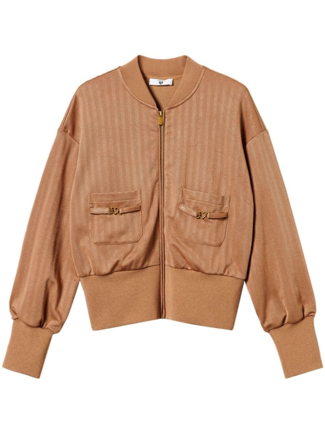 Жаккардовый бомбер TWINSET, коричневый
Жаккардовый бомбер TWINSET, коричневый