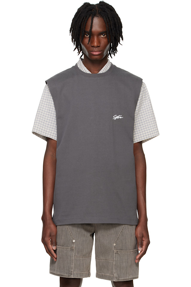 25 майка-борцовка System, серый
25 майка-борцовка System, серый