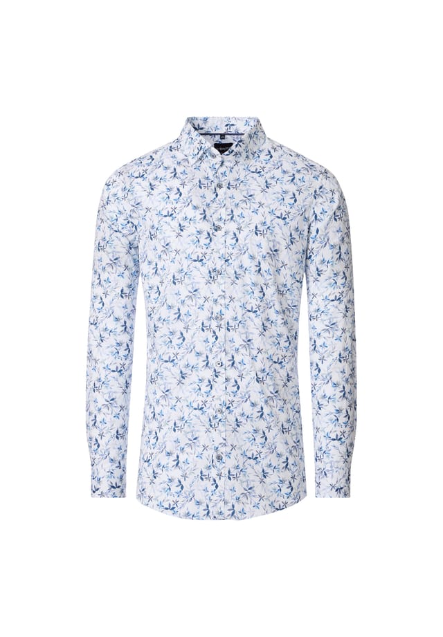 Рубашка с принтом в деловом стиле облегающая фигуру Venti, голубой
Рубашка с принтом в деловом стиле облегающая фигуру Venti, голубой