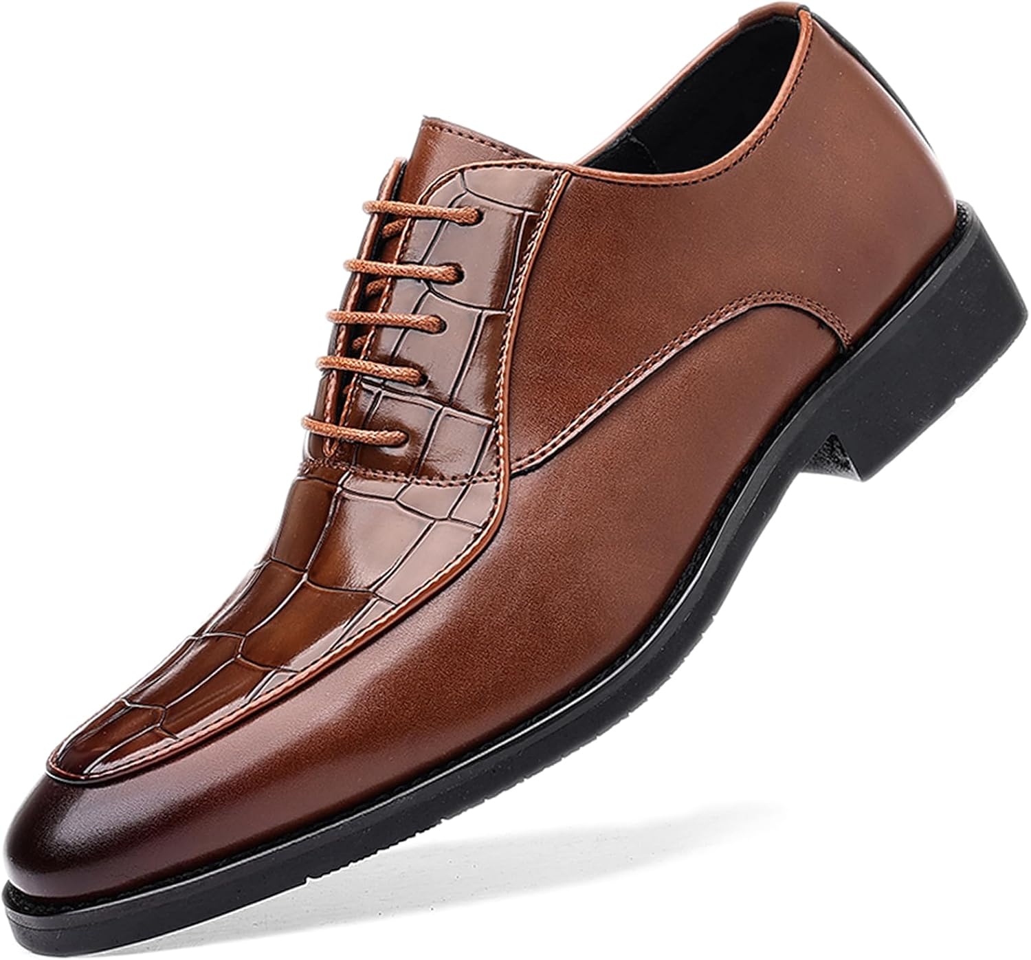 Мужские ретро туфли с кожаным принтом, шнуровкой, острым носком, удобные, с нескользящей подошвой, массивным каблуком, дерби, обувь для свадьбы, бизнеса, вечеринки и выпускного Adkgbe, коричневый
Мужские ретро туфли с кожаным принтом, шнуровкой, острым носком, удобные, с нескользящей подошвой, массивным каблуком, дерби, обувь для свадьбы, бизнеса, вечеринки и выпускного Adkgbe, коричневый