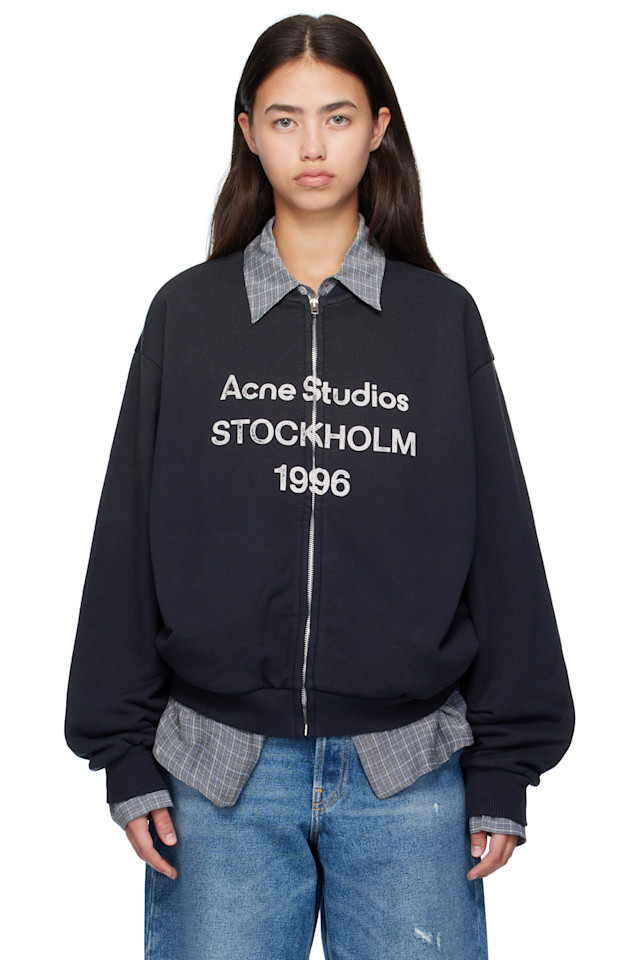 Свитер на молнии с логотипом Acne Studios, черный
Свитер на молнии с логотипом Acne Studios, черный