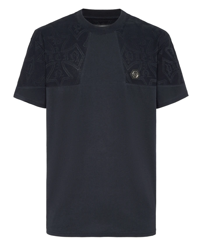 Футболка с круглым вырезом, жаккардовый крой. Philipp Plein, синий
Футболка с круглым вырезом, жаккардовый крой. Philipp Plein, синий