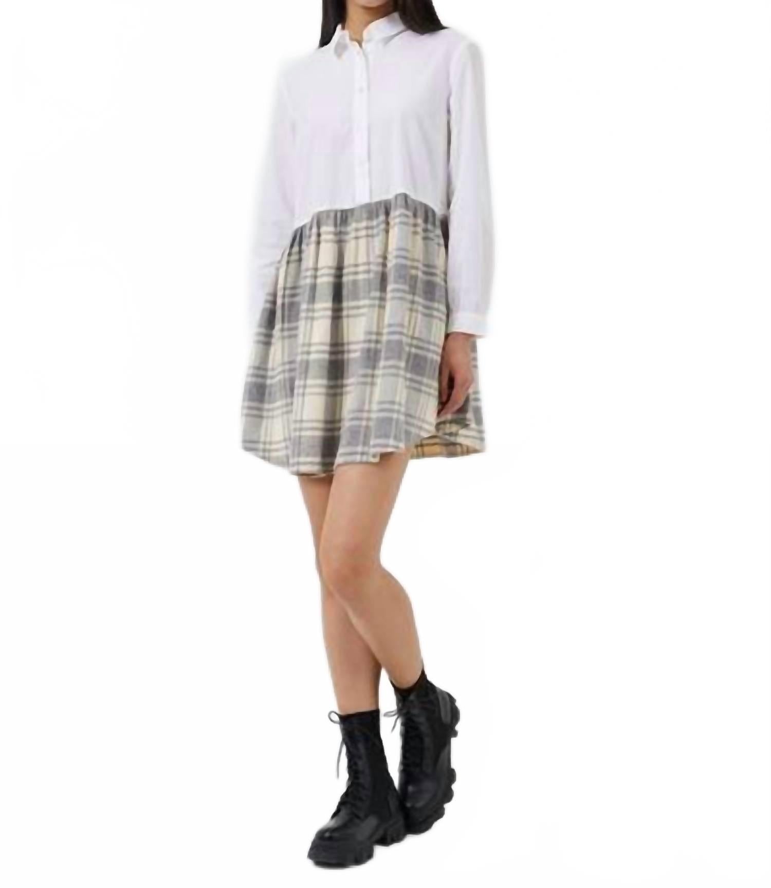 Arla Flannel Платье-рубашка с длинным рукавом в классическом кремовом мультиколоре French Connection 
Arla Flannel Платье-рубашка с длинным рукавом в классическом кремовом мультиколоре French Connection