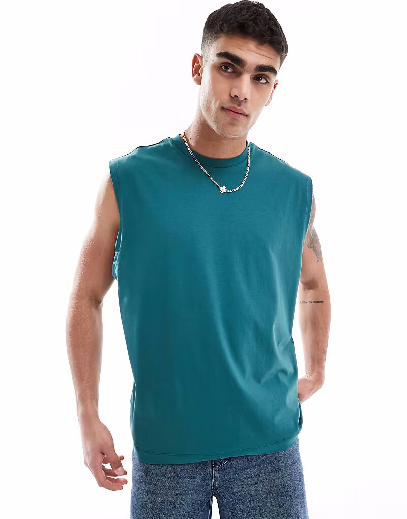 Майка свободного кроя ASOS DESIGN синего цвета
Майка свободного кроя ASOS DESIGN синего цвета