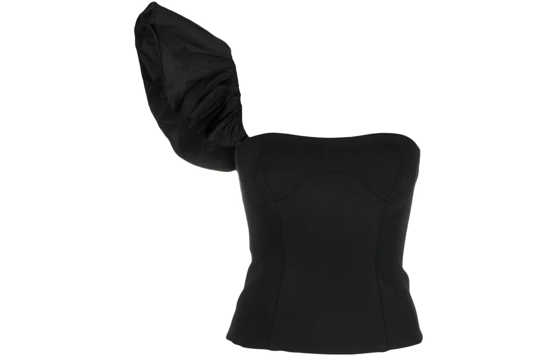 Асимметричный топ с корсетным дизайном на одно плечо PINKO, черный
Асимметричный топ с корсетным дизайном на одно плечо PINKO, черный