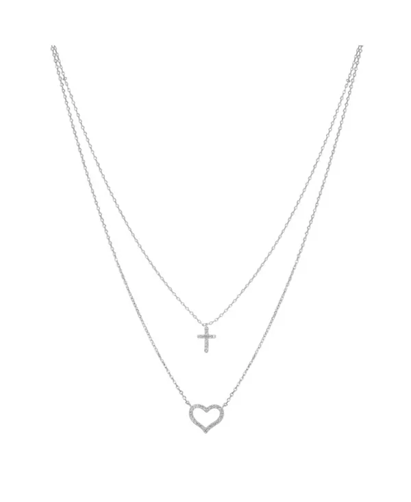 Изящное посеребренное ожерелье с подвеской в виде креста и сердца из кубического циркония Unwritten, silver-tone
Изящное посеребренное ожерелье с подвеской в виде креста и сердца из кубического циркония Unwritten, silver-tone