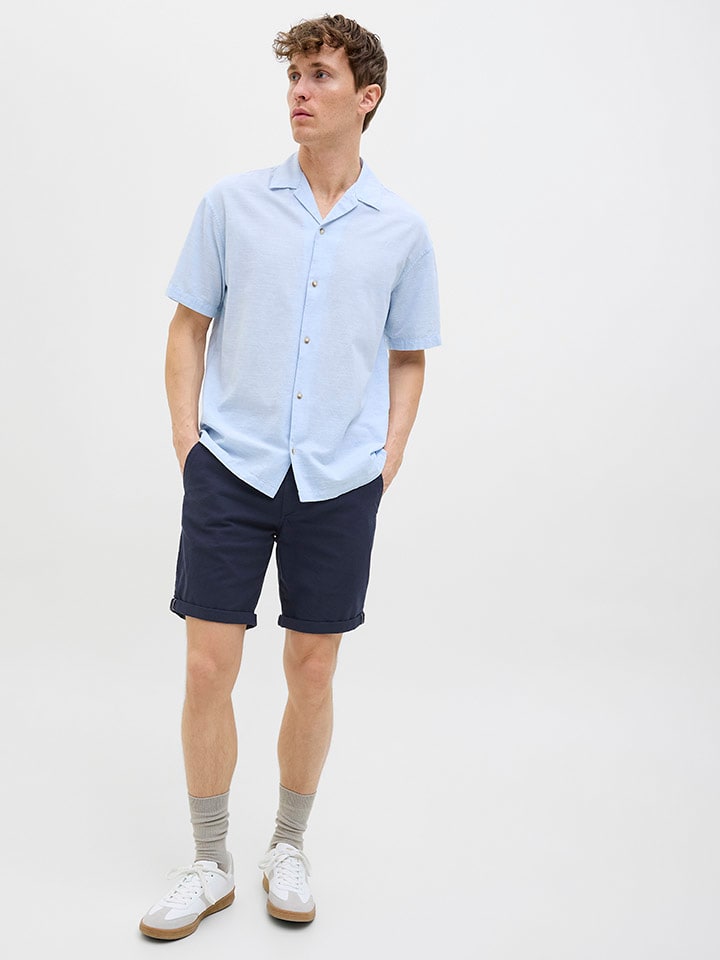 Тканевые шорты Jack & Jones, темно-синий 
Тканевые шорты Jack & Jones, темно-синий