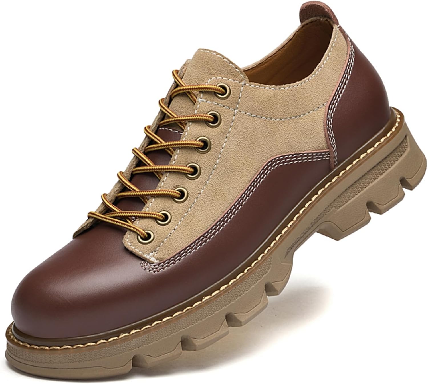 Мужские оксфорды из кожи и замши - противоскользящая резиновая подошва и круглый носок, шнуровка, для повседневного рабочего стиля Lshwcift, красный
Мужские оксфорды из кожи и замши - противоскользящая резиновая подошва и круглый носок, шнуровка, для повседневного рабочего стиля Lshwcift, красный