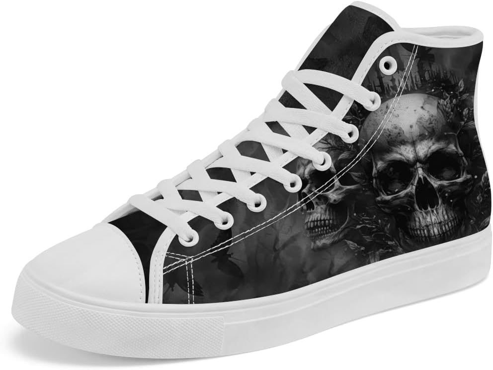 Кеды на высокой подошве с черепом из холщовой ткани, готические с бабочкой, на шнуровке, повседневная обувь для женщин и мужчин Chebing, серый
Кеды на высокой подошве с черепом из холщовой ткани, готические с бабочкой, на шнуровке, повседневная обувь для женщин и мужчин Chebing, серый