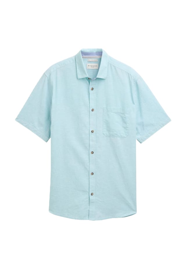 Повседневная рубашка стандартного кроя с коротким рукавом и воротником-стойкой Tom Tailor, бирюзовый
Повседневная рубашка стандартного кроя с коротким рукавом и воротником-стойкой Tom Tailor, бирюзовый