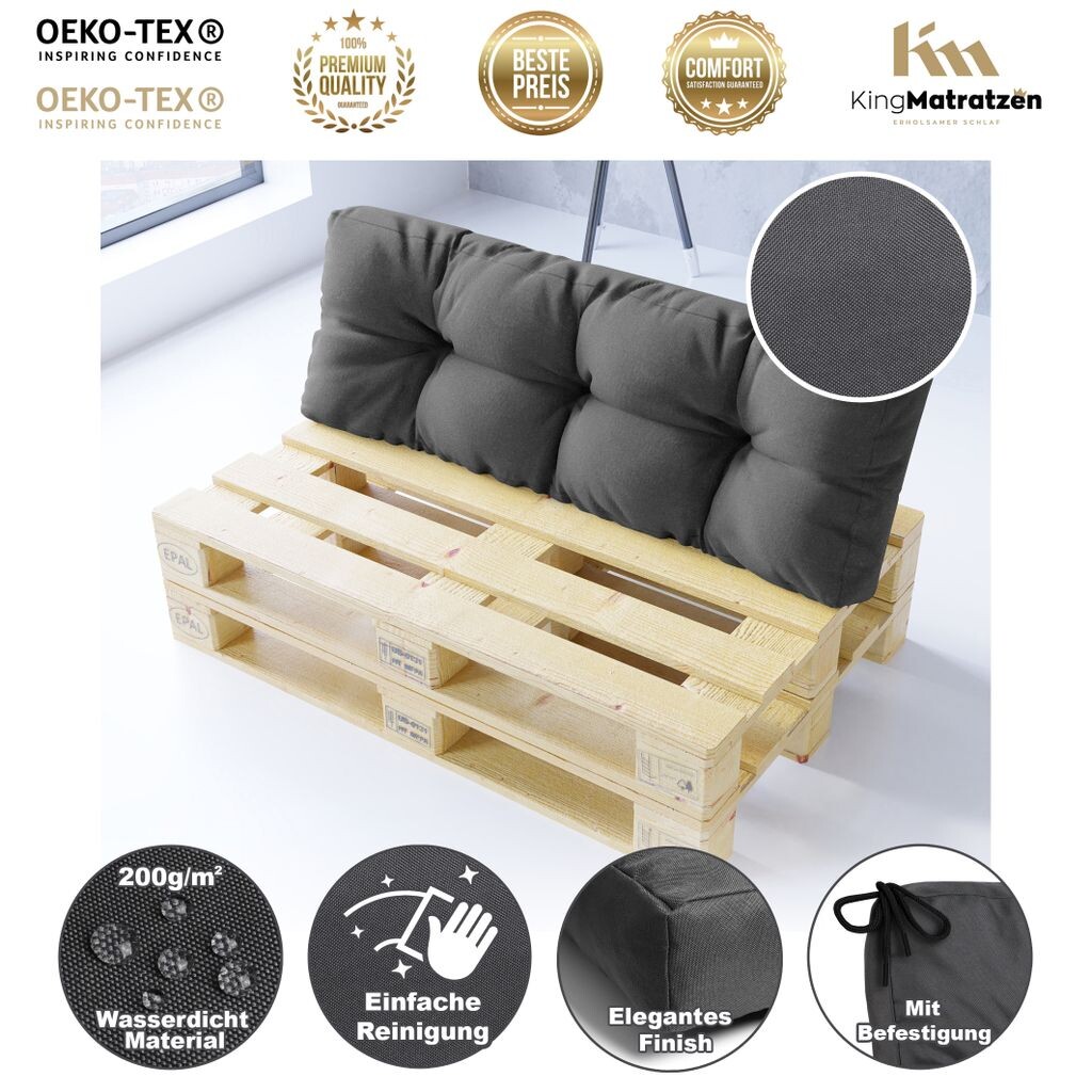 Удобные подушки-паллеты SEAT CUSHIONS 120X80X12 DARK GREY для дома и террасы VIA MALL, черный
Удобные подушки-паллеты SEAT CUSHIONS 120X80X12 DARK GREY для дома и террасы VIA MALL, черный