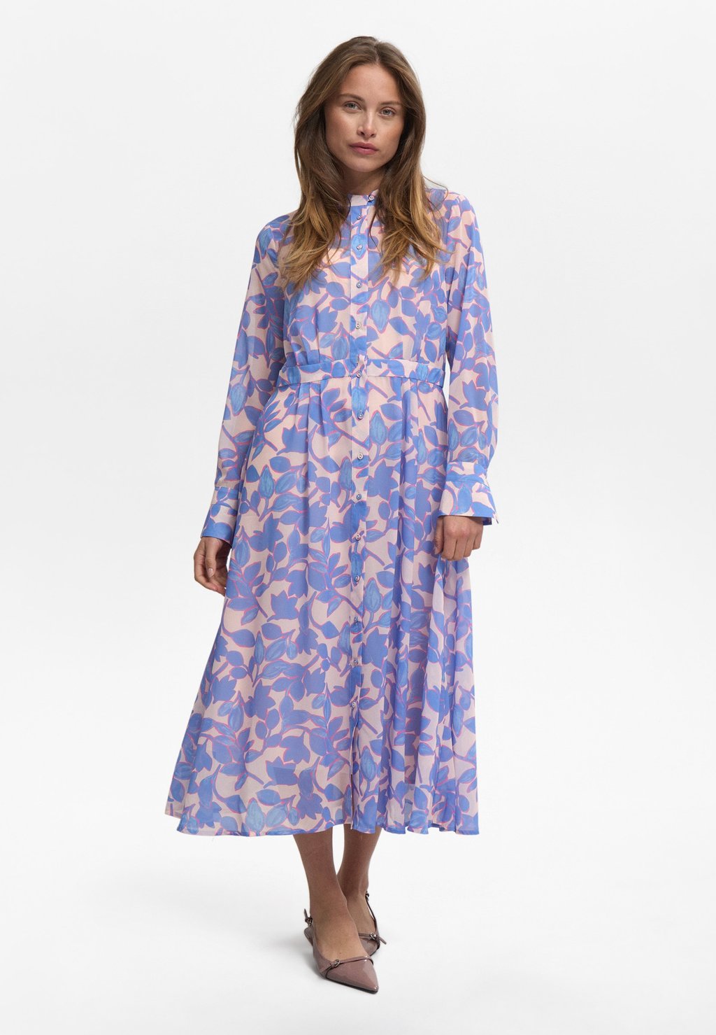 Платье-рубашка NUKYNDALL NEW Nümph, фиолетовый 
Платье-рубашка NUKYNDALL NEW Nümph, фиолетовый