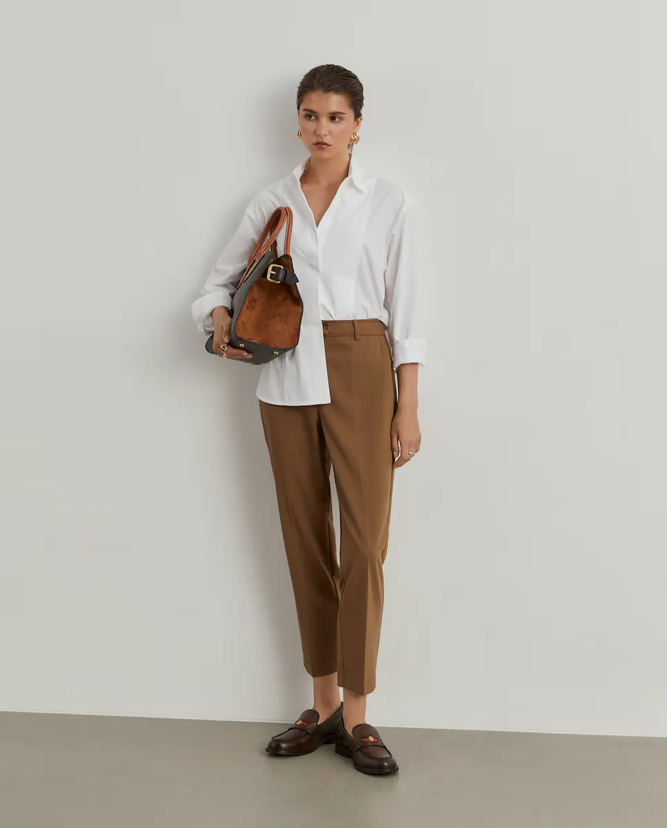 Женские классические брюки китайского кроя regular fit Lion of Porches, коричневый
Женские классические брюки китайского кроя regular fit Lion of Porches, коричневый