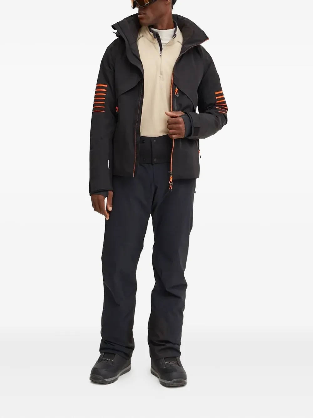 Лыжная куртка с логотипом Ea7 Emporio Armani, черный 
Лыжная куртка с логотипом Ea7 Emporio Armani, черный