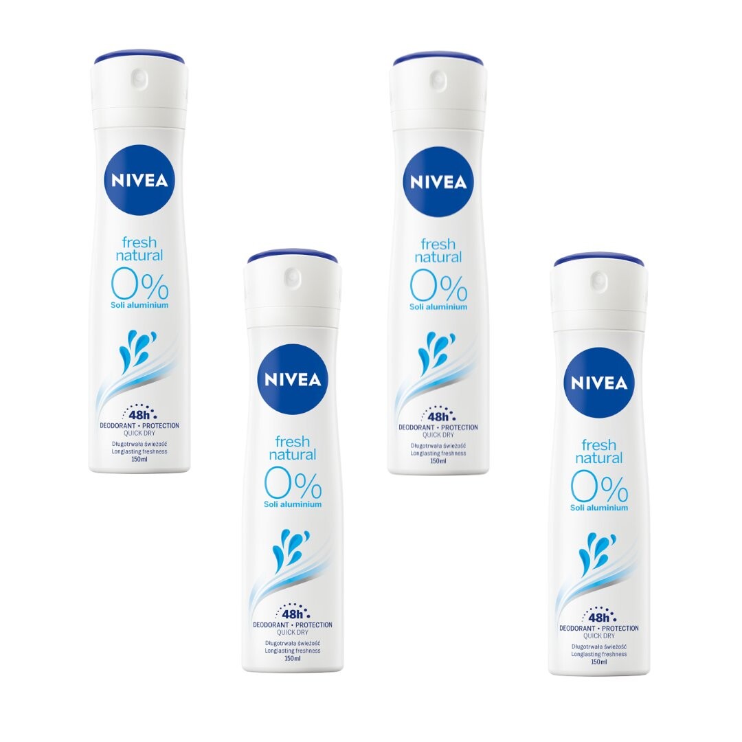 Nivea, Fresh Natural, Женский дезодорант, 4x150 мл
Nivea, Fresh Natural, Женский дезодорант, 4x150 мл