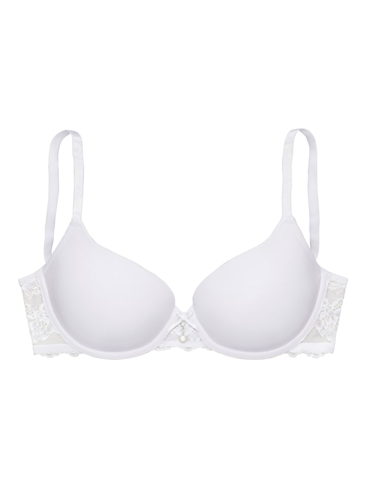 Бюстгальтер на косточках LASCANA, белый 
Бюстгальтер на косточках LASCANA, белый