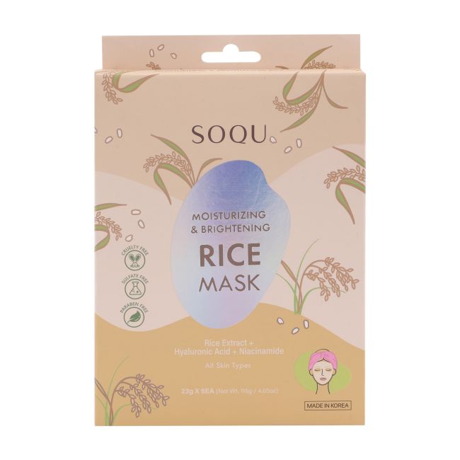 Увлажняющие и осветляющие рисовые маски для лица SOQU
Увлажняющие и осветляющие рисовые маски для лица SOQU