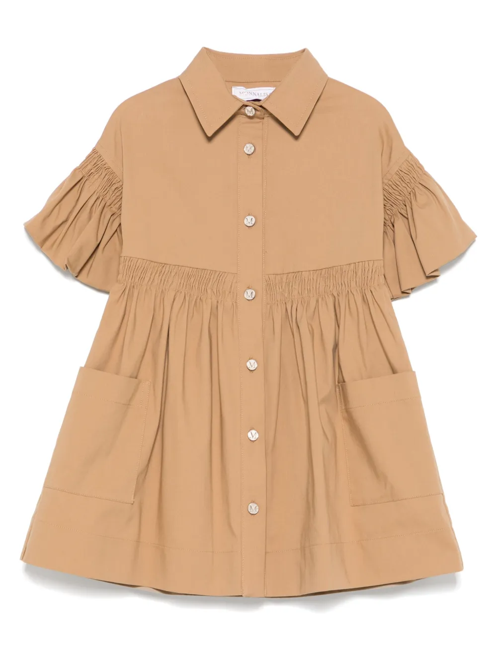 Платье с присборенной вставкой Monnalisa, коричневый
Платье с присборенной вставкой Monnalisa, коричневый