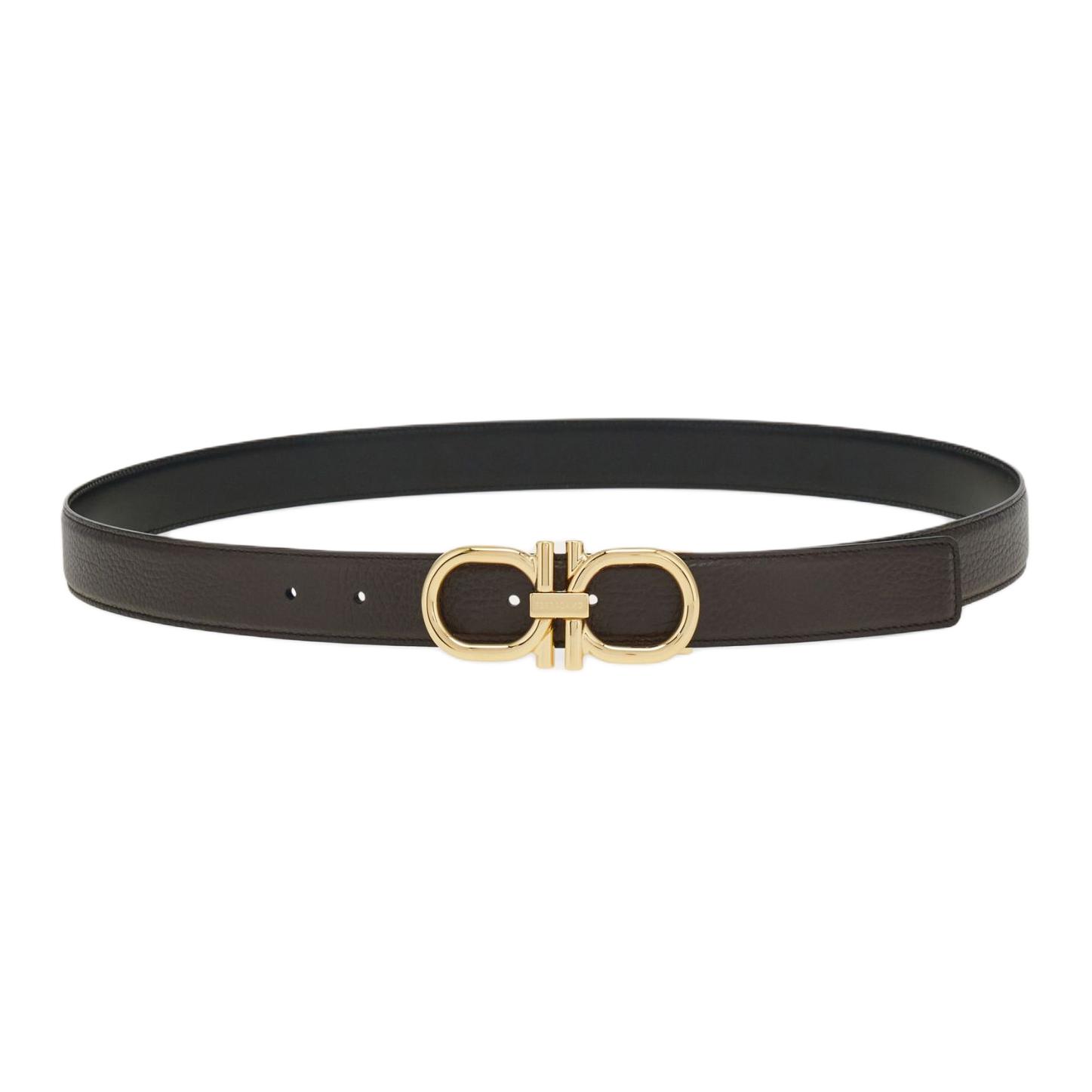 Ferragamo Ремень с пряжкой Gancini реверсивный, Dark Brown
Ferragamo Ремень с пряжкой Gancini реверсивный, Dark Brown