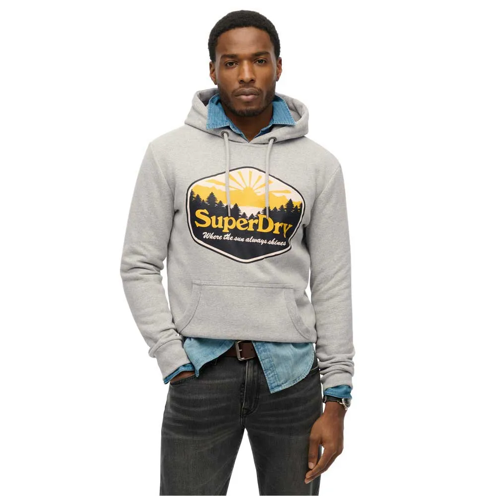 Худи Superdry Sun Tab, серый 
Худи Superdry Sun Tab, серый