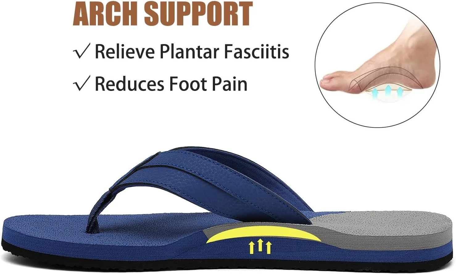 Мужские шлепанцы ChayChax с поддержкой свода стопы, комфортные пляжные вьетнамки с ультракомфортной стелькой, синий серый
Мужские шлепанцы ChayChax с поддержкой свода стопы, комфортные пляжные вьетнамки с ультракомфортной стелькой, синий серый