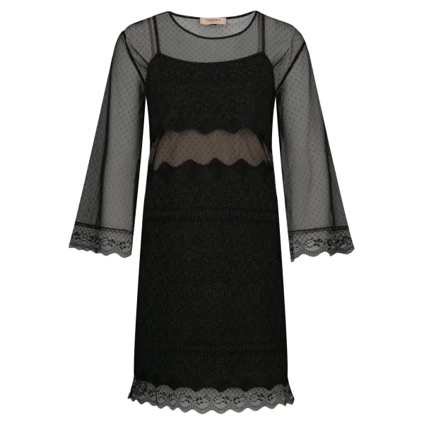 Платье + комбинезон с добавлением шерсти Twin-Set, черный
Платье + комбинезон с добавлением шерсти Twin-Set, черный