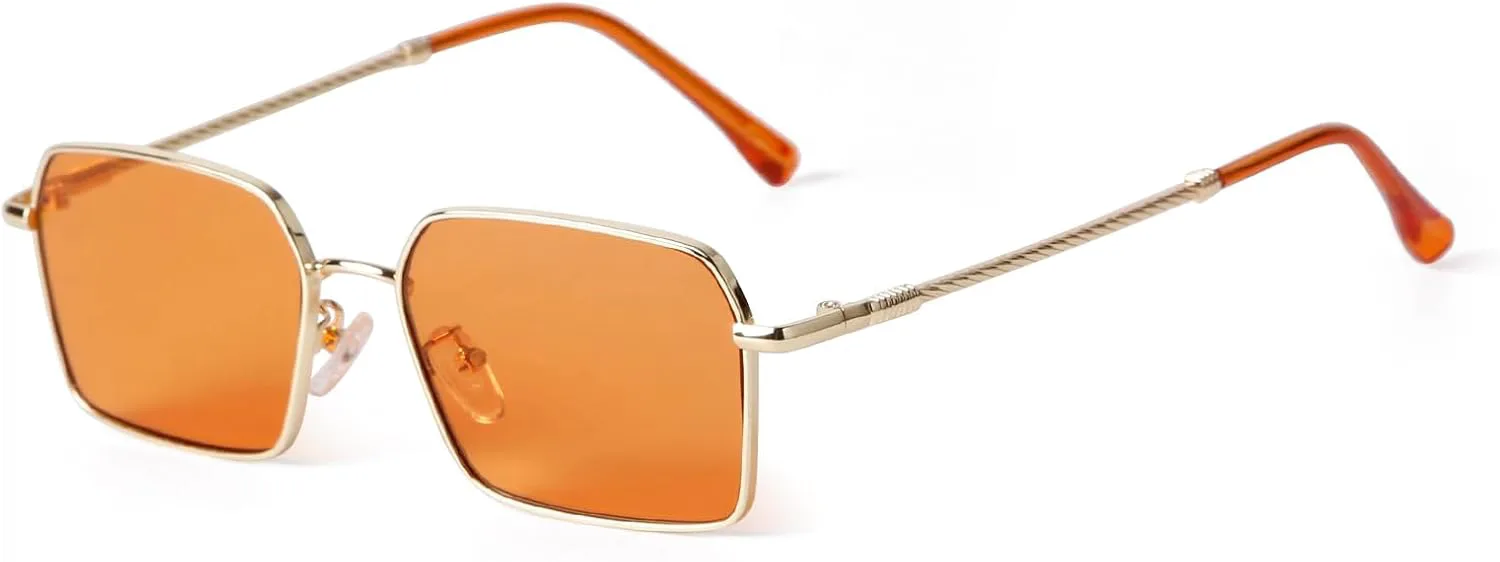 Модные прямоугольные солнцезащитные очки JUDOO из золотистого металла для женщин и мужчин — легкие и с защитой от УФ-излучения, Golden Frame/ Orange Lenses
Модные прямоугольные солнцезащитные очки JUDOO из золотистого металла для женщин и мужчин — легкие и с защитой от УФ-излучения, Golden Frame/ Orange Lenses