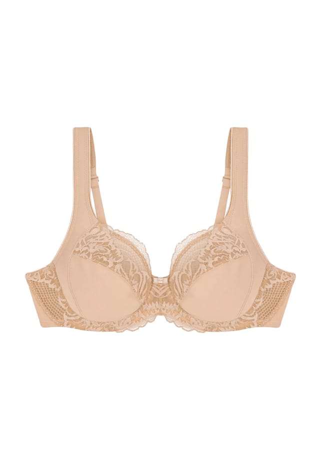 Современный бюстгальтер из кружева и хлопка на косточках с широкими бретелями и кружевным бантом Triumph, бежевый
Современный бюстгальтер из кружева и хлопка на косточках с широкими бретелями и кружевным бантом Triumph, бежевый