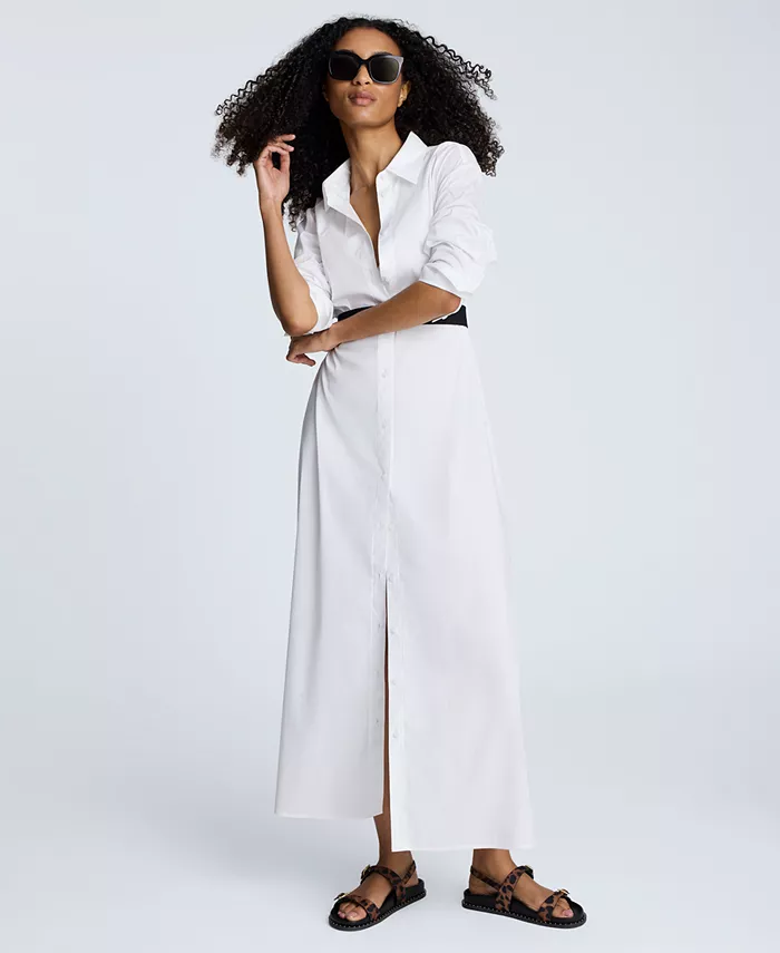 Женское длинное платье-рубашка с длинными рукавами Kenneth Cole, белый
Женское длинное платье-рубашка с длинными рукавами Kenneth Cole, белый