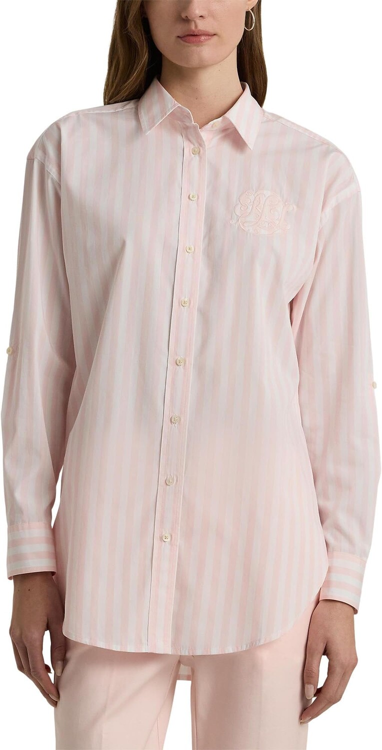 Рубашка LAUREN Ralph Lauren Oversize Striped Cotton Broadcloth Shirt, цвет Pink Opal/White
Рубашка LAUREN Ralph Lauren Oversize Striped Cotton Broadcloth Shirt, цвет Pink Opal/White