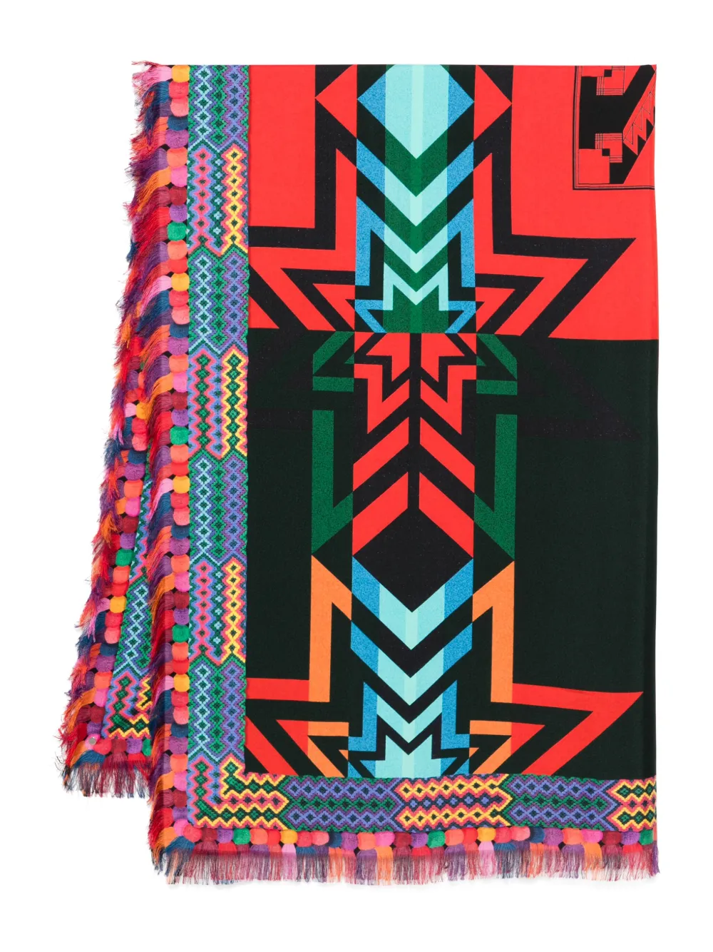 Шарф с геометричным узором и бахромой Pierre-Louis Mascia, черный
Шарф с геометричным узором и бахромой Pierre-Louis Mascia, черный