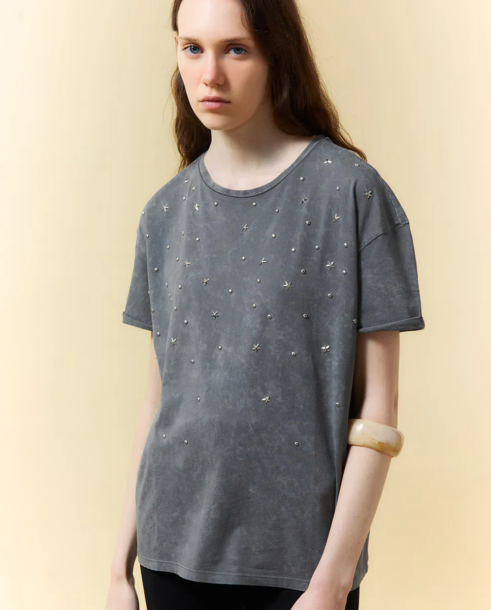 Футболка с заклепками Sfera, светло-серый
Футболка с заклепками Sfera, светло-серый