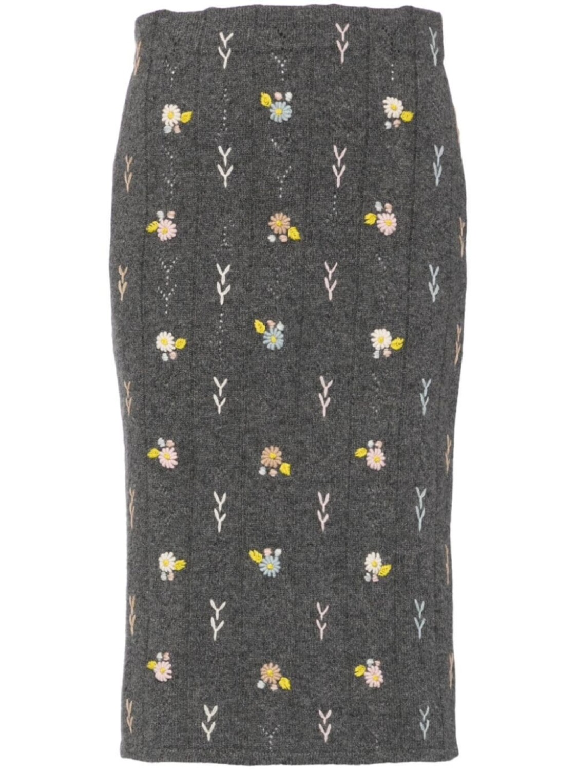 YANYAN KNITS юбка с вышивкой, связанная ажурным узором, серый
YANYAN KNITS юбка с вышивкой, связанная ажурным узором, серый