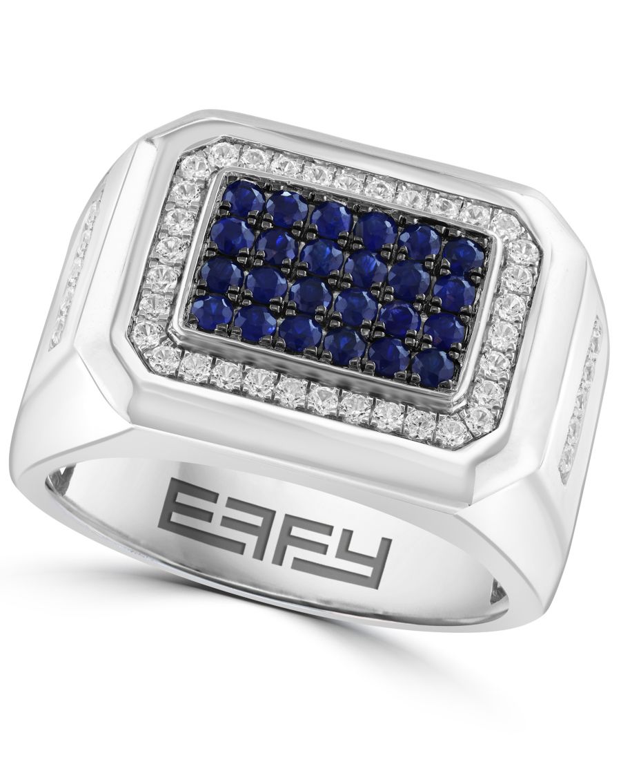 Кольцо из стерлингового серебра с сапфиром (3/4 карата) и белым цирконом (5/8 карата) EFFY Collection, Sterling Silver
Кольцо из стерлингового серебра с сапфиром (3/4 карата) и белым цирконом (5/8 карата) EFFY Collection, Sterling Silver