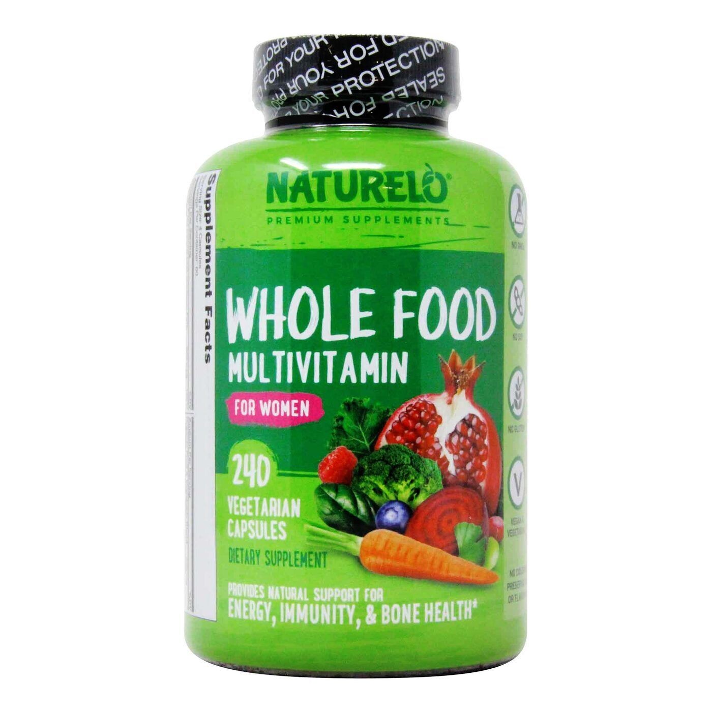 Naturelo Цельнопищевые мультивитамины для мужчин 240 вег капсул