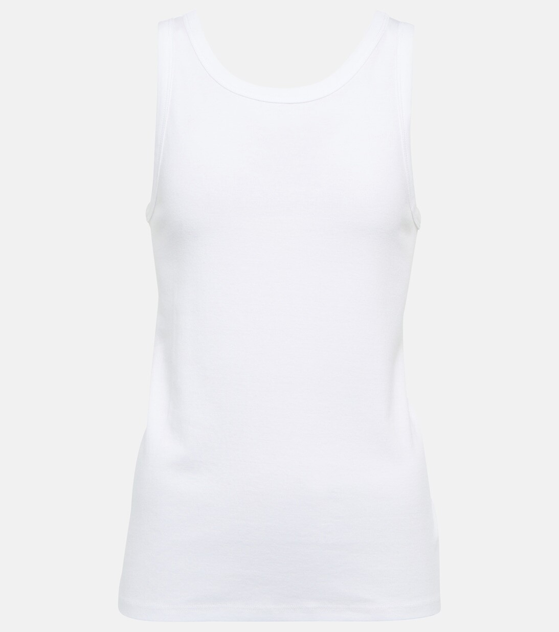 Майка Frankie из хлопкового джерси THE ROW, белый 
Майка Frankie из хлопкового джерси THE ROW, белый