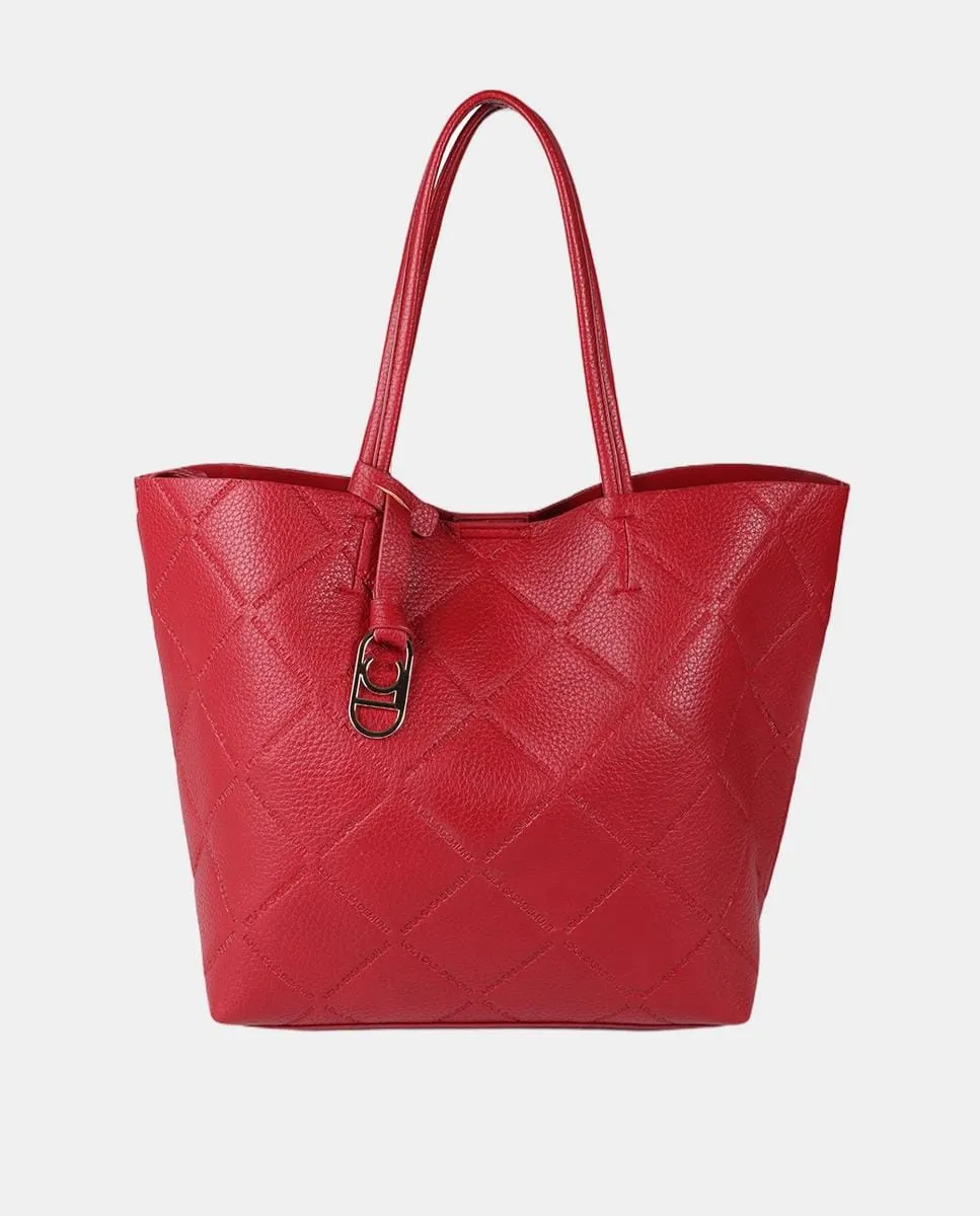 Сумка через плечо с двойной ручкой и овальным подвесным логотипом Lola Casademunt, красный
Сумка через плечо с двойной ручкой и овальным подвесным логотипом Lola Casademunt, красный