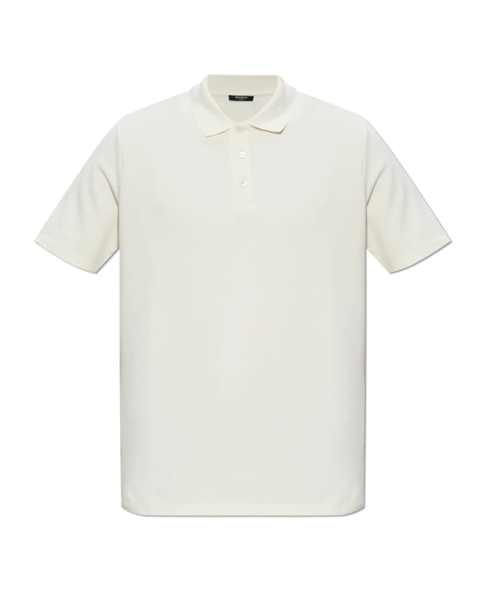 Рубашка-Поло с вышитым логотипом Balmain, бежевый
Рубашка-Поло с вышитым логотипом Balmain, бежевый