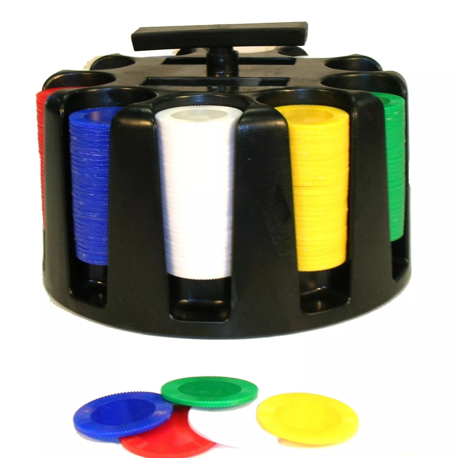 Набор из 300 покерных фишек и вращающейся подставки от John N. Hansen Co. John N. Hansen Co.
Набор из 300 покерных фишек и вращающейся подставки от John N. Hansen Co. John N. Hansen Co.