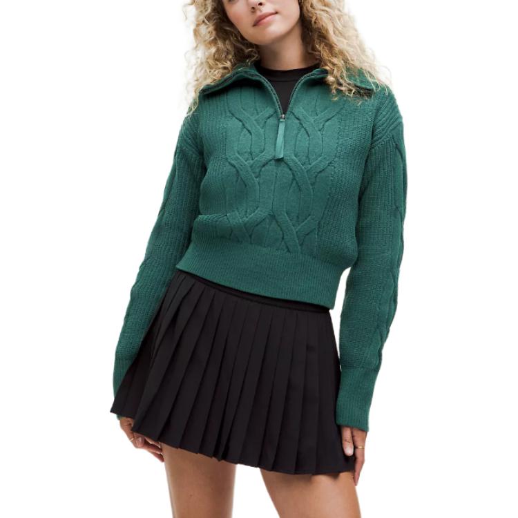 Lululemon Кабельный оверсайз полу-зип свитер женский
Lululemon Кабельный оверсайз полу-зип свитер женский