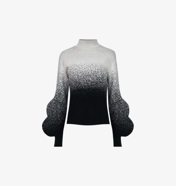 Градиентный вязаный джемпер с высоким воротом и рукавами-фонариками Leem, черный
Градиентный вязаный джемпер с высоким воротом и рукавами-фонариками Leem, черный