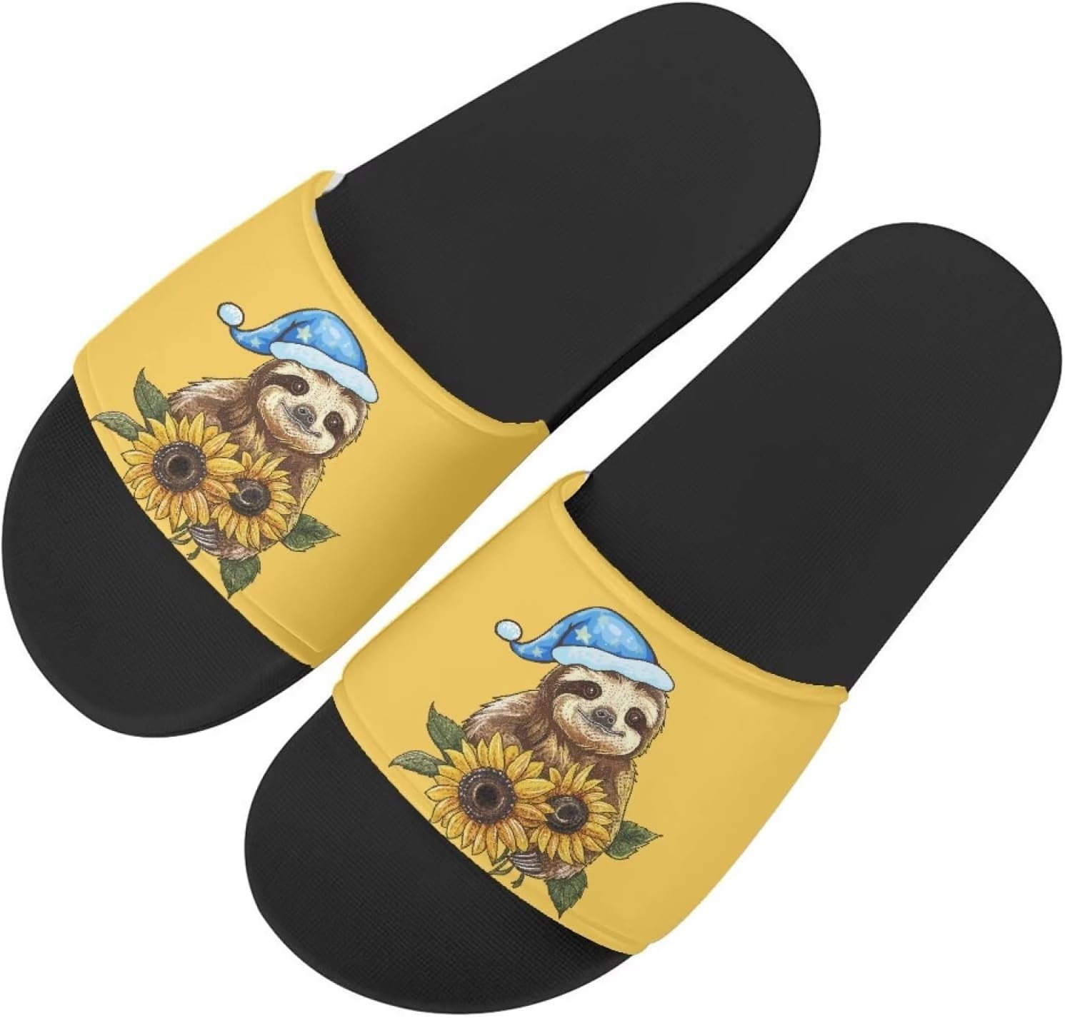 Забавные тапочки Binienty для взрослых, сандалии унисекс, нескользящие, быстросохнущие, для душа и ванной, Sloth Sunflower
Забавные тапочки Binienty для взрослых, сандалии унисекс, нескользящие, быстросохнущие, для душа и ванной, Sloth Sunflower