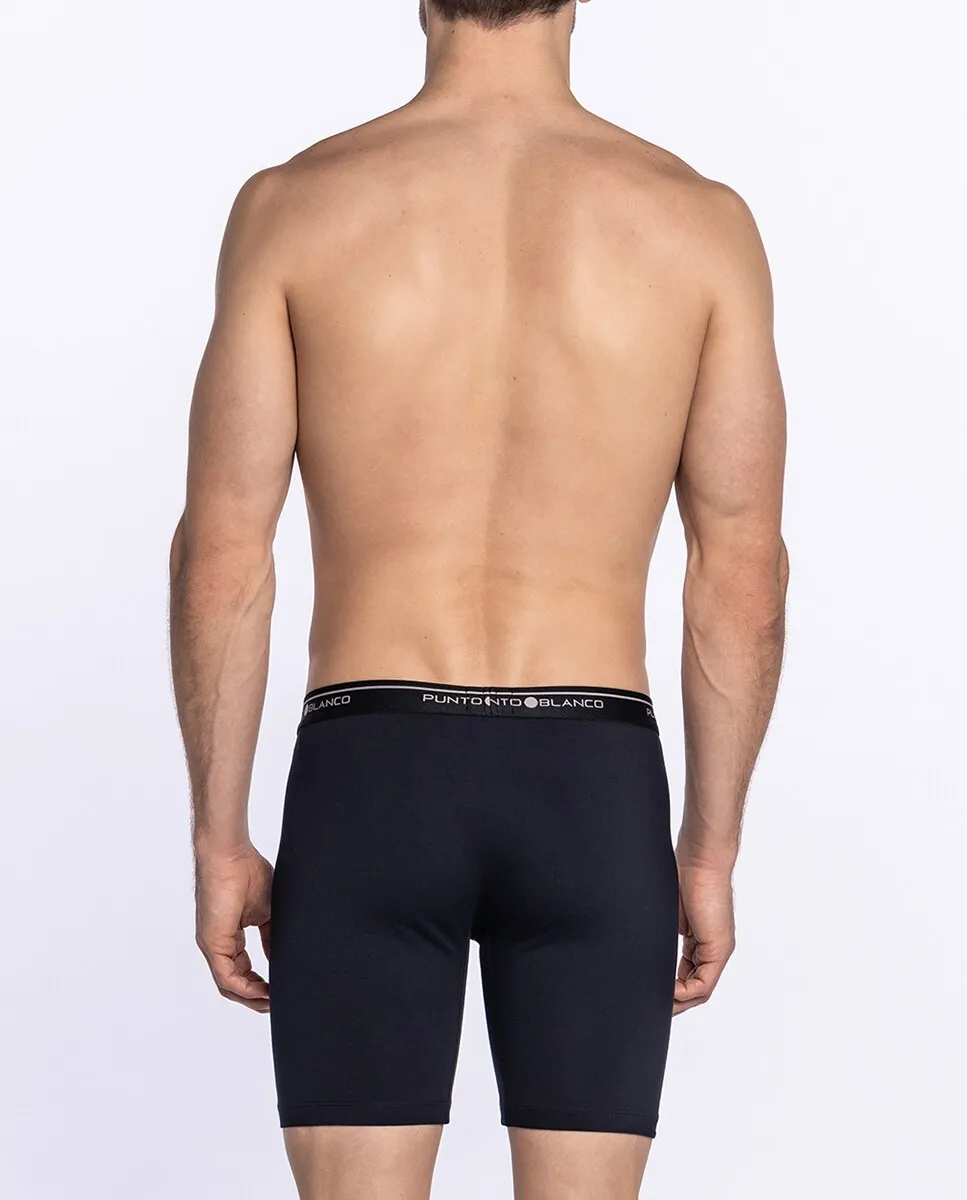 Мужские боксеры однотонной вязки с видимой резинкой Punto Blanco, черный
Мужские боксеры однотонной вязки с видимой резинкой Punto Blanco, черный