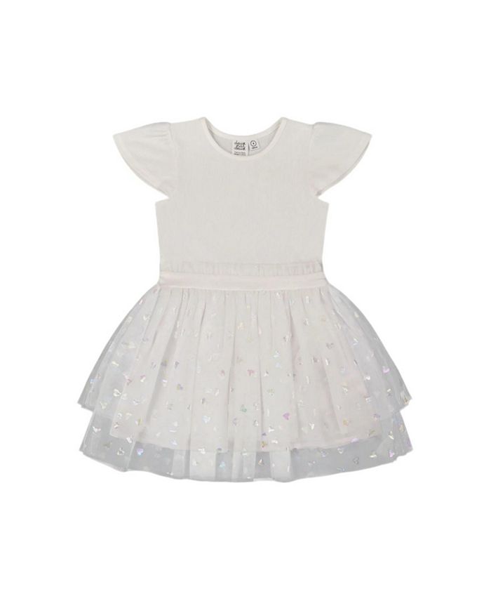 Платье для девочек из двух материалов с юбкой в блестящие сердечки - подростковый размер Deux par Deux, белый
Платье для девочек из двух материалов с юбкой в блестящие сердечки - подростковый размер Deux par Deux, белый