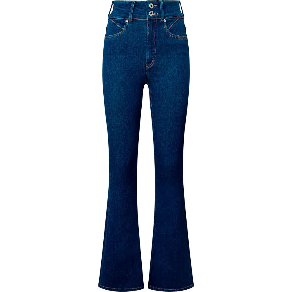 Джинсы Pepe Flare Contour high waist, синий
Джинсы Pepe Flare Contour high waist, синий